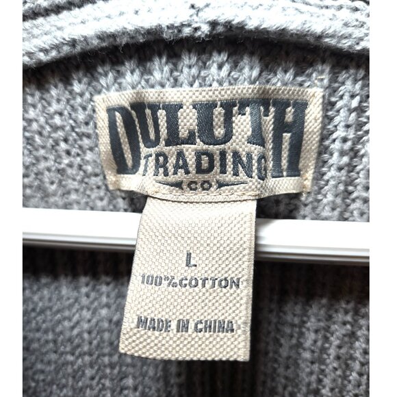 Duluth Trading Company, Shawl Collar Cardigan, Gray, Men's Large - Picture 6 of 8